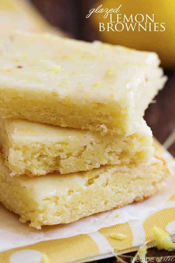 Glazed Lemon Brownies | The Recipe Critic