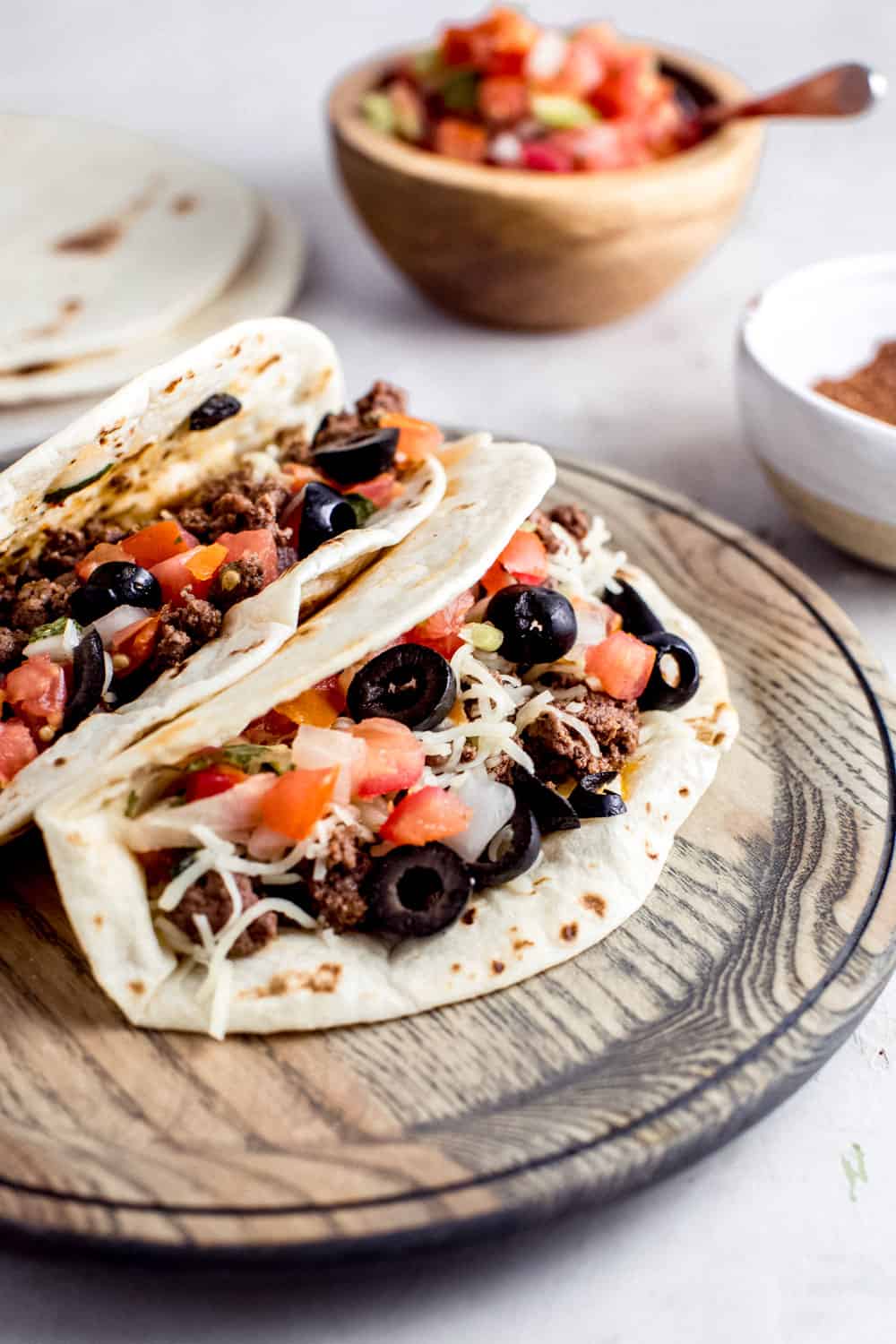 tacos with homemade taco seasoning 