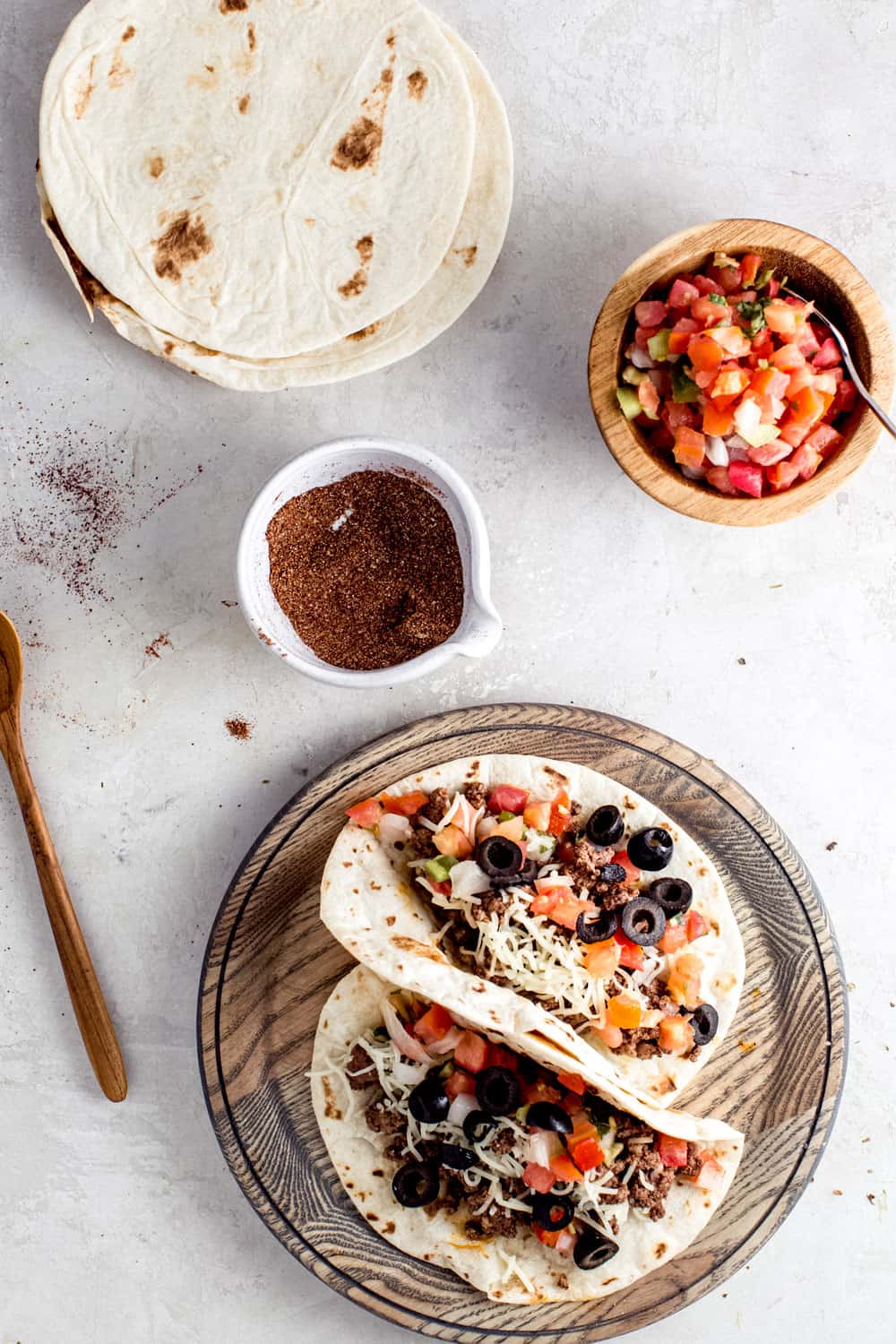 tacos with homemade taco seasoning 