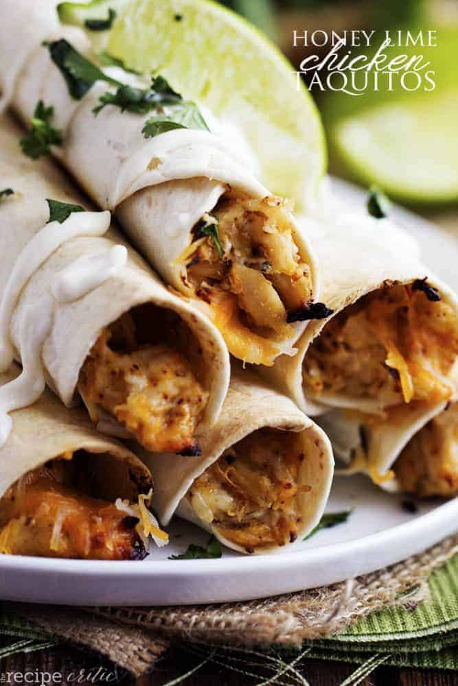 Baked Honey Lime Chicken Taquitos - 92