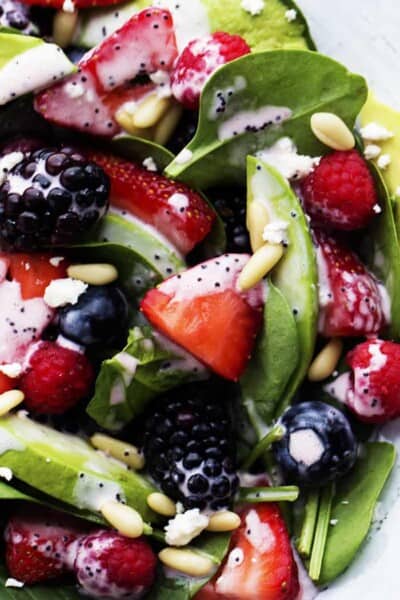 Berry Avocado Salad With Creamy Raspberry Poppyseed Dressing The Recipe Critic