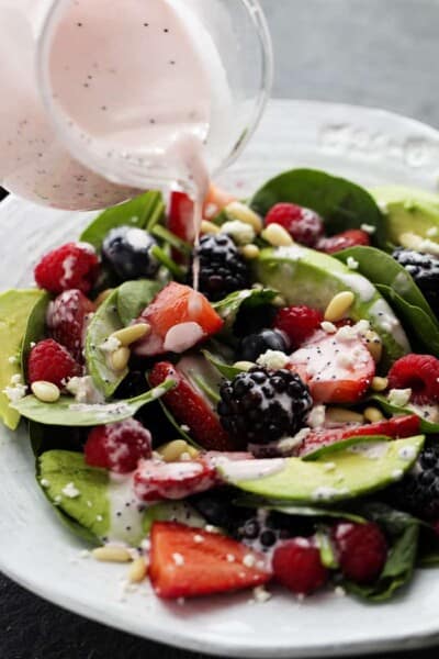 Berry Avocado Salad With Creamy Raspberry Poppyseed Dressing The Recipe Critic