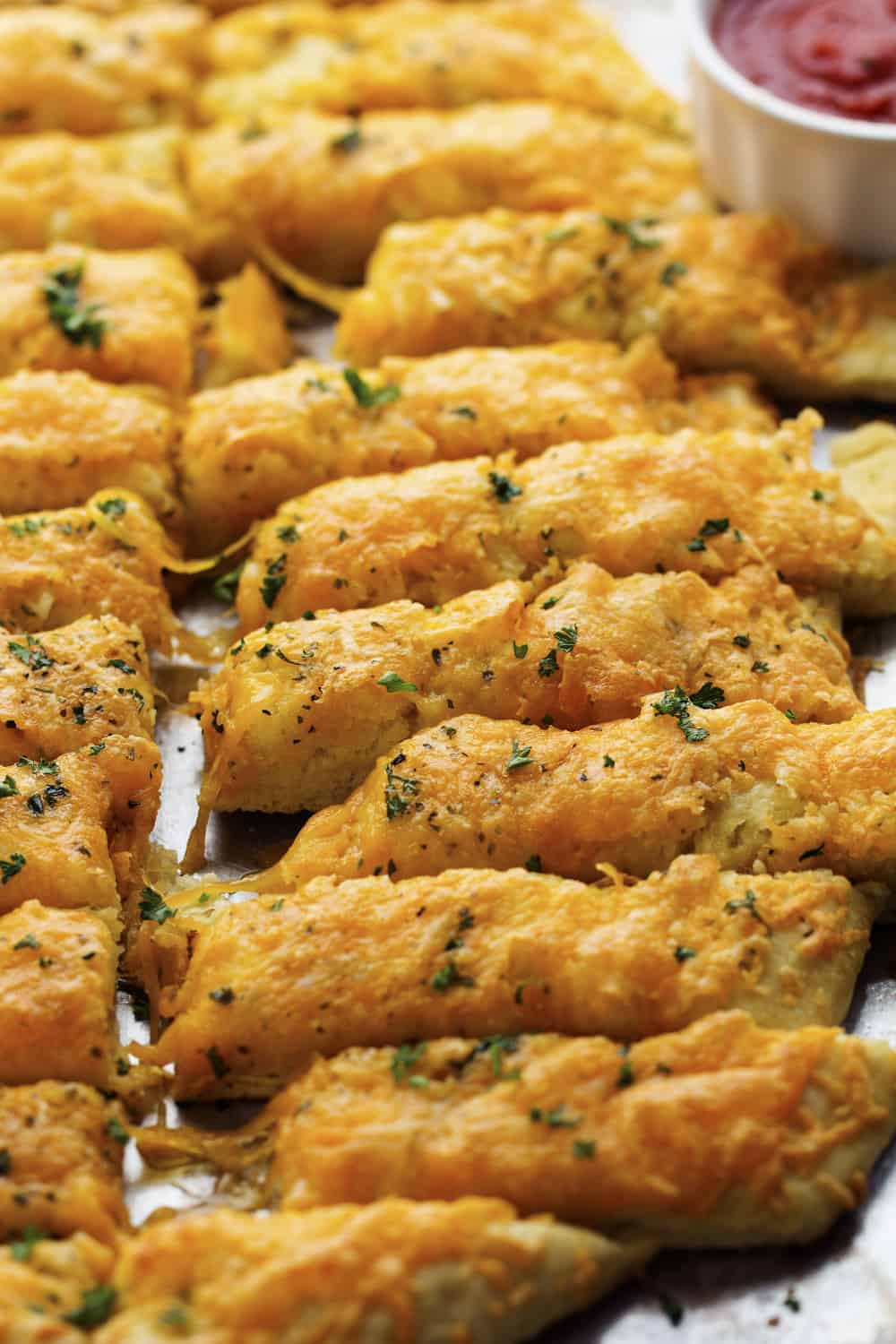 Cheesy Cheddar Garlic Breadsticks - 20