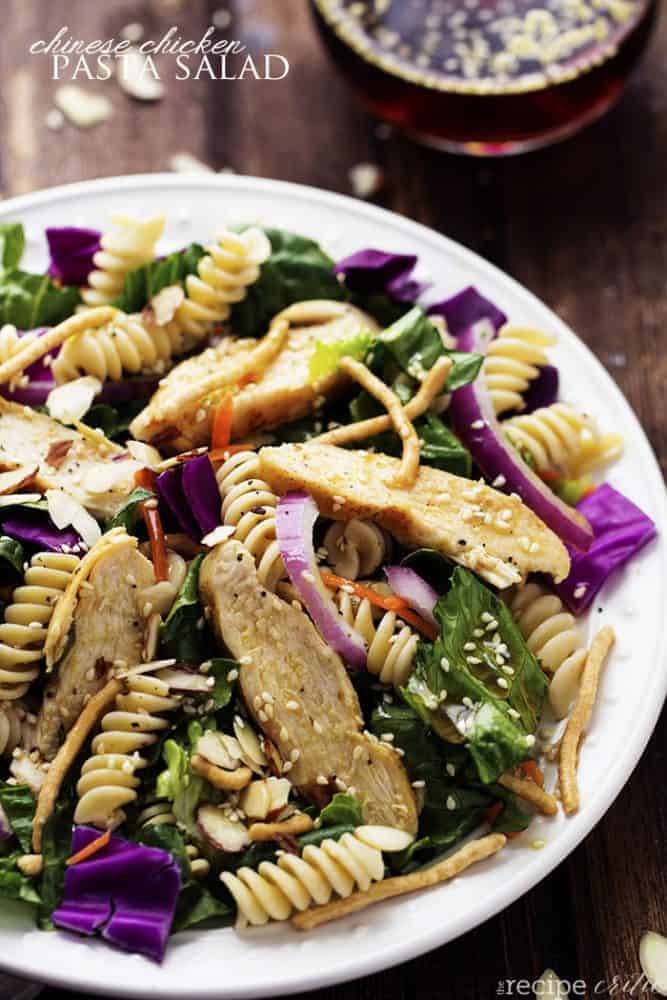 Chinese Chicken Pasta Salad with Sesame Dressing - 74