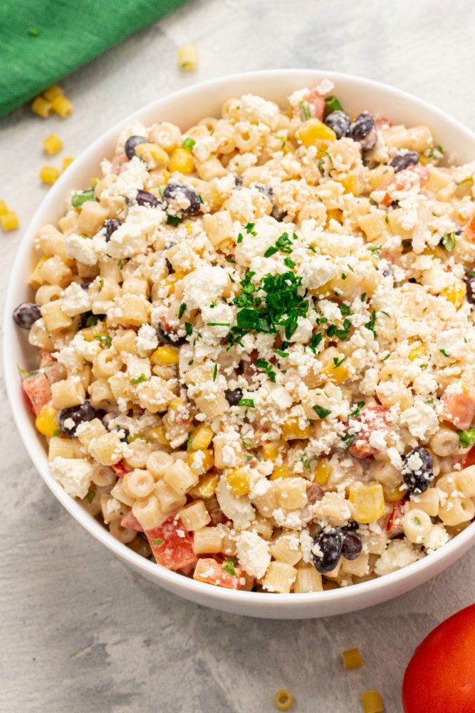 Mexican Pasta Salad in bowl