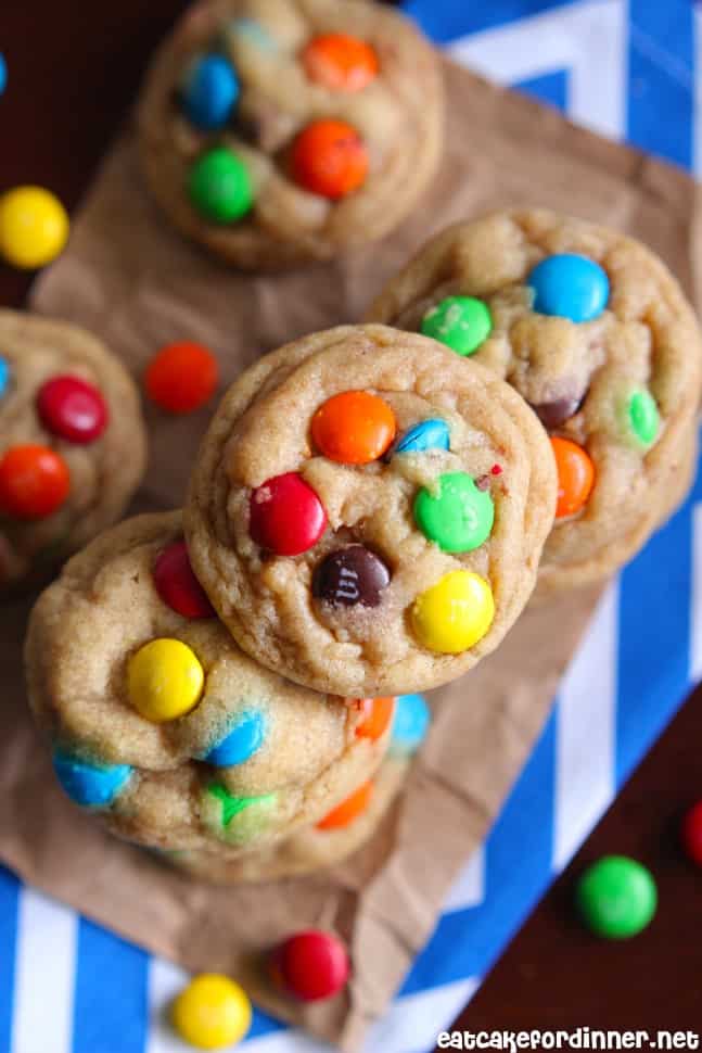 Brown Butter M&M Cookies - Bakery Worthy! - That Skinny Chick Can Bake