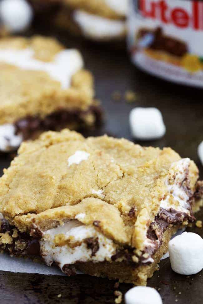 nutella smores bar up close.