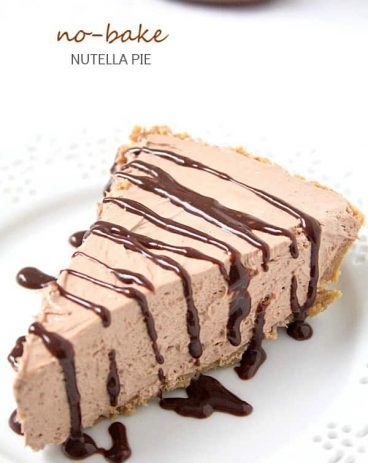 No-Bake Nutella Pie - Every part of this pie is no-bake, including the crust! So rich, creamy and decadent!