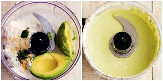 Steps to make avacado ranch.