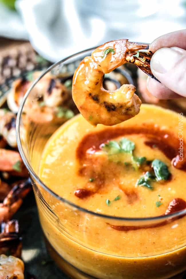 Coconut Honey Lime Shrimp with Sriracha Mango Dip | The Recipe Critic