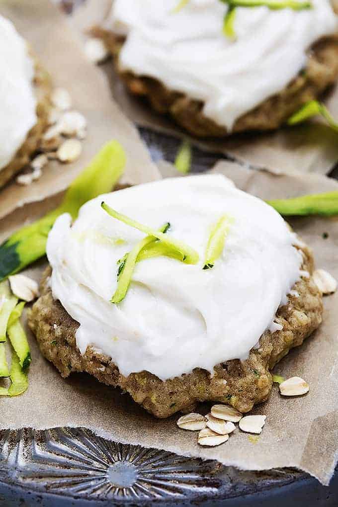 Zucchini Oat Cookies with Brown Butter Frosting - 53