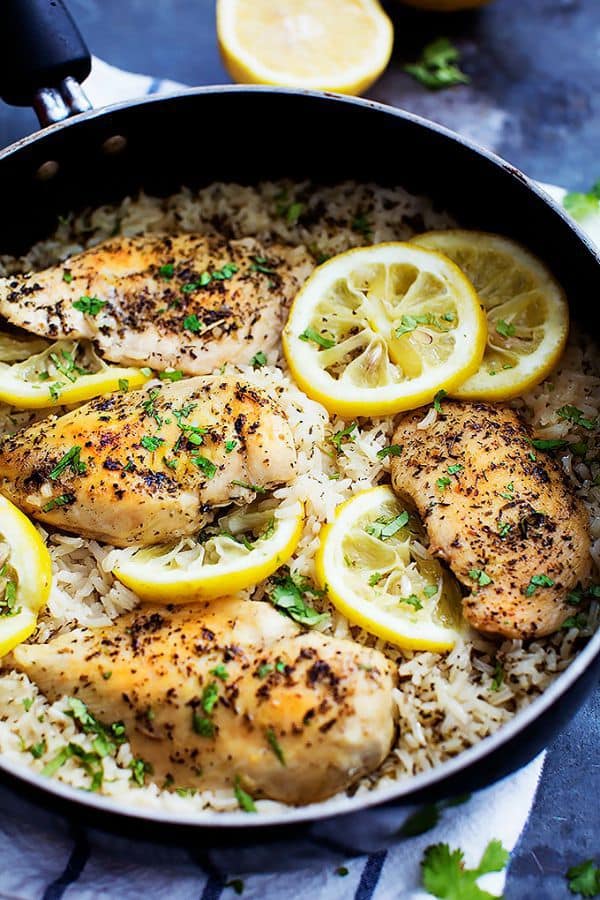 One Pot Lemon Herb Chicken and Rice