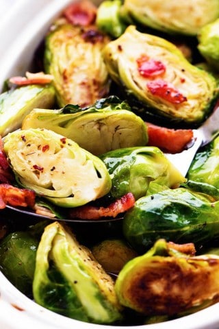 Roasted Maple Brussel Sprouts with Bacon | The Recipe Critic