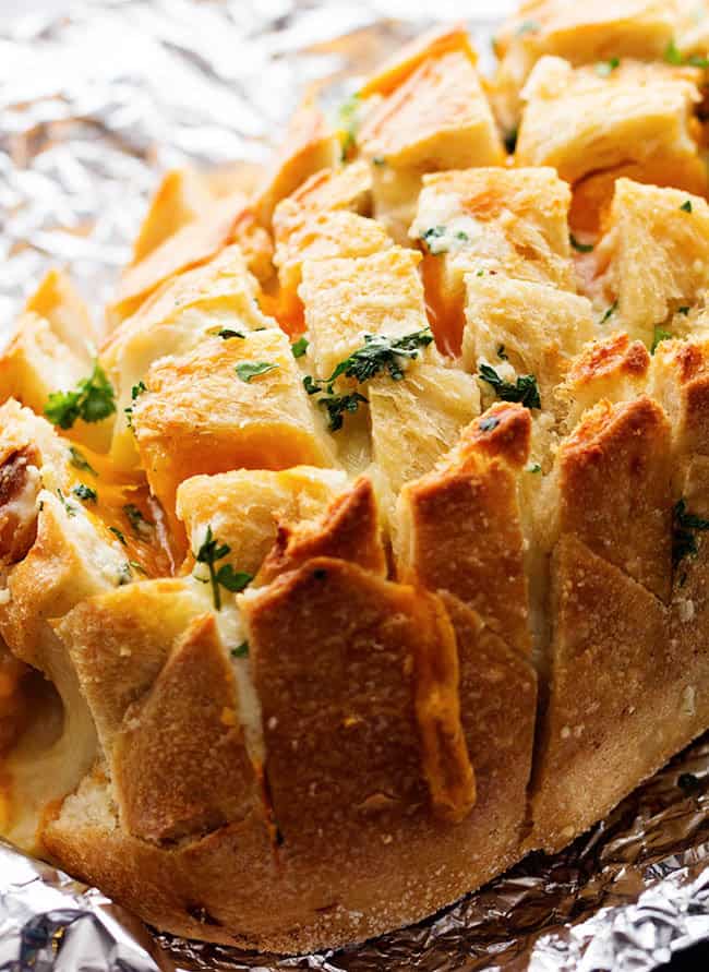 Three Cheese Garlic Pull Apart Bread - 71