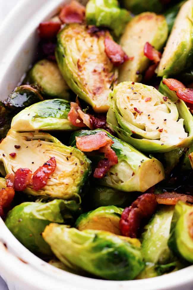 Roasted Maple Brussel Sprouts with Bacon - 75