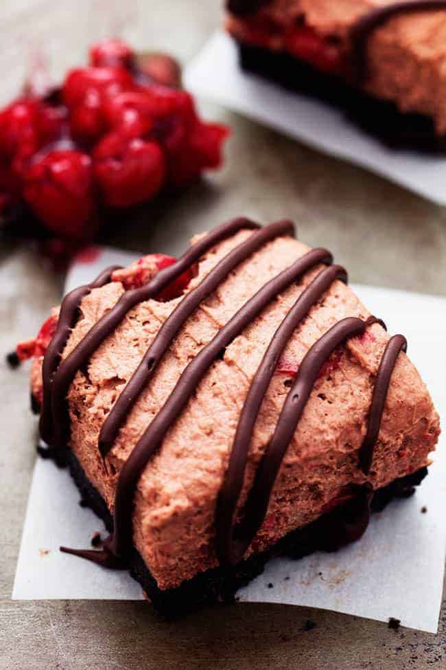 Chocolate Cherry Mousse Bars 