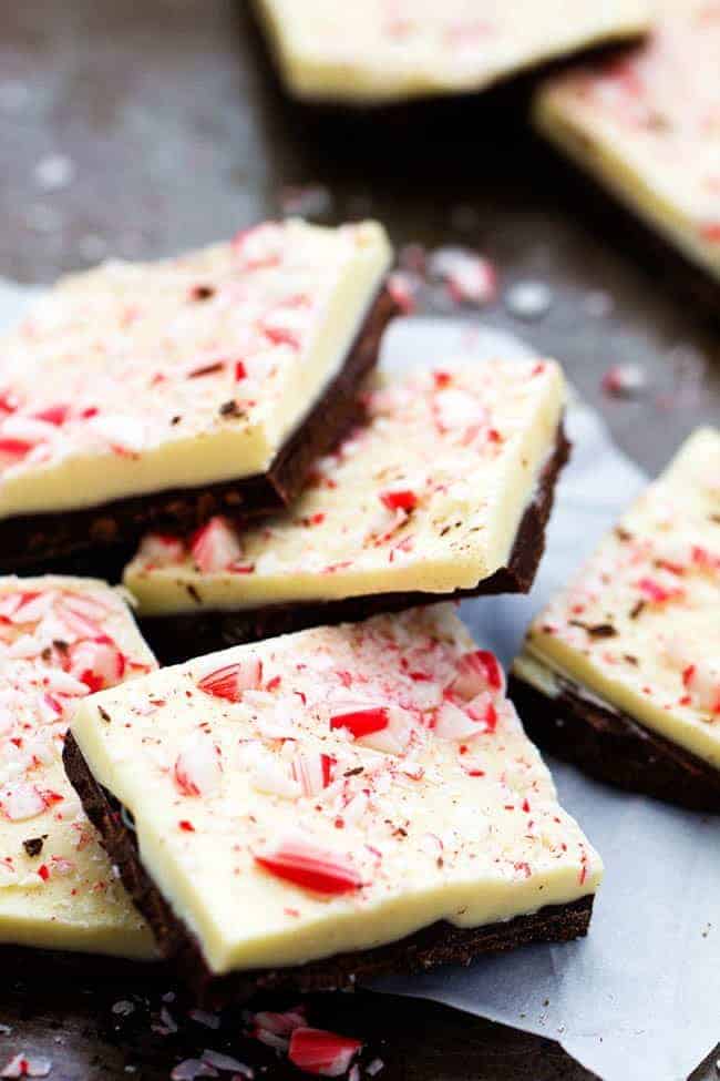 peppermint bark stacked.