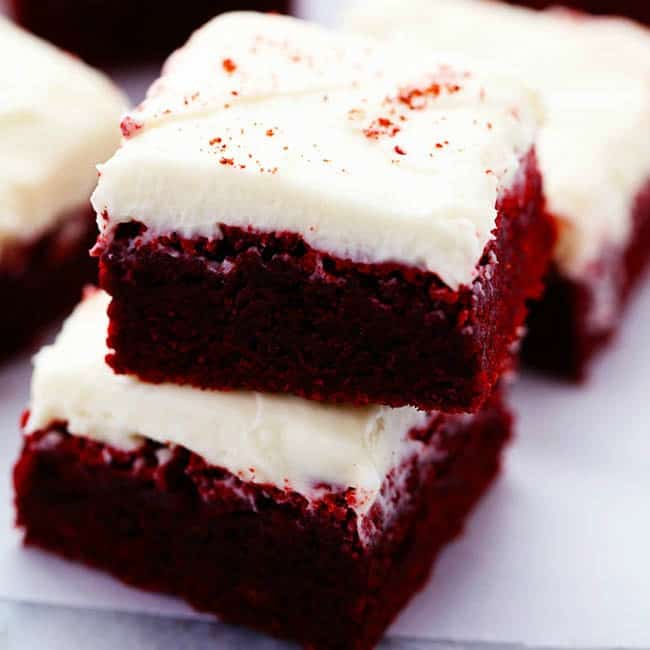 Red Velvet Brownies with Cream Cheese Frosting - 99