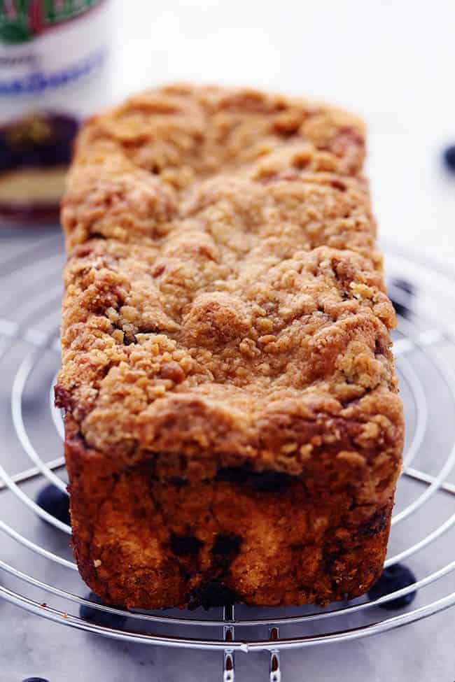 Blueberry Pie Muffin Bread with a Lemon Glaze - 2