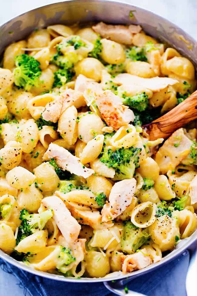 Cheesy Chicken Broccoli Shells - 72