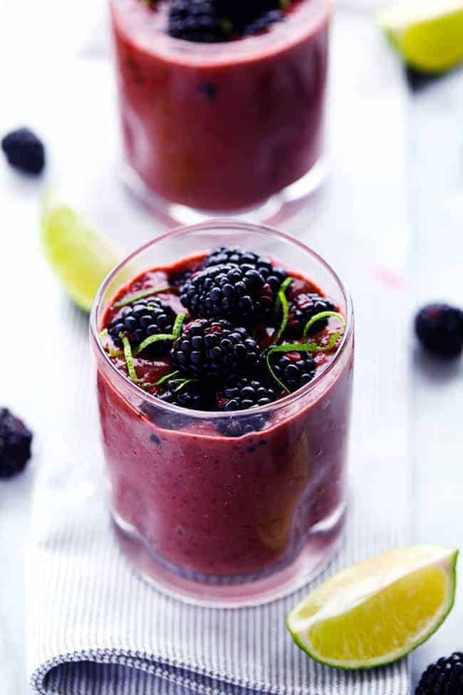 Blackberry Lime Green Smoothie - 14