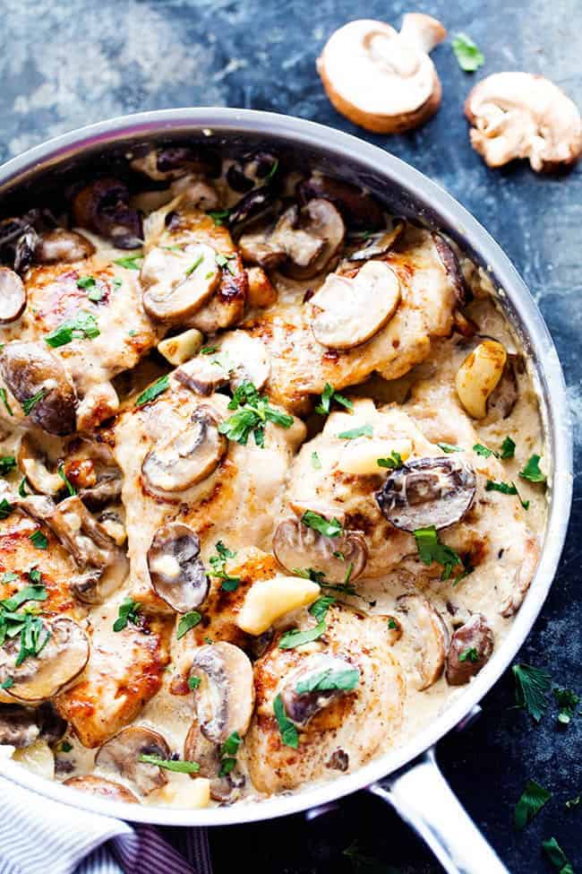 Creamy Garlic Mushroom Chicken | The Recipe Critic | Recipe Ocean