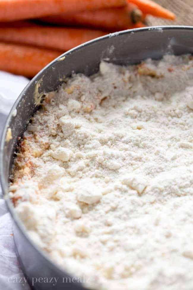 crumb topping for a delicious carrot coffee cake