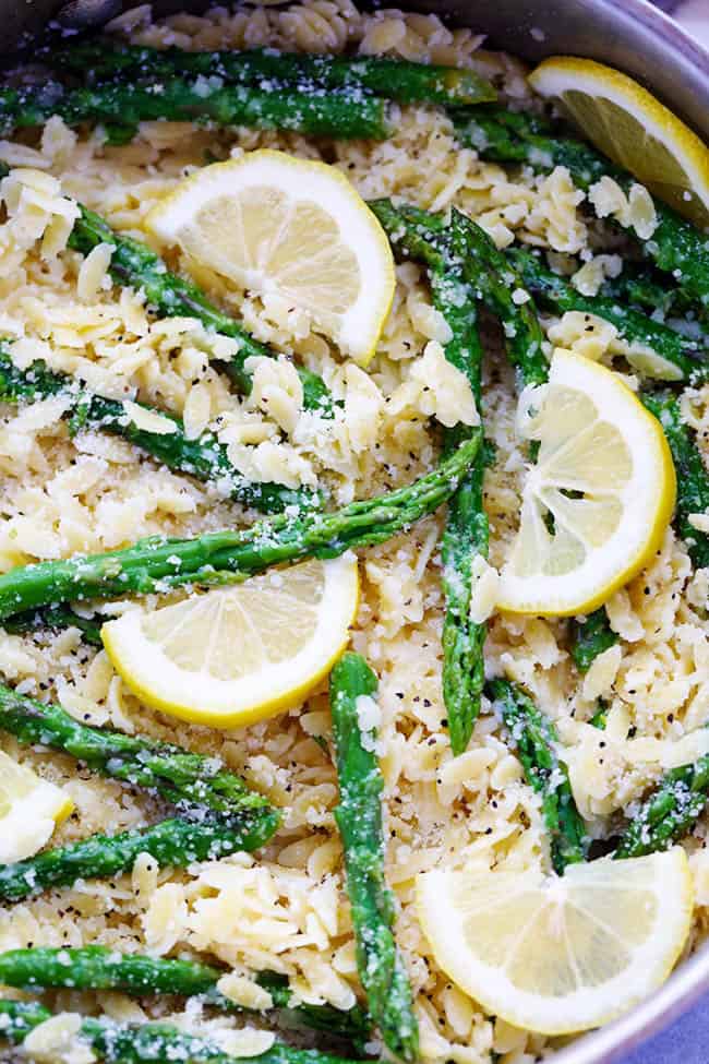 Lemon Parmesan Garlic Orzo with Asparagus The Recipe Critic