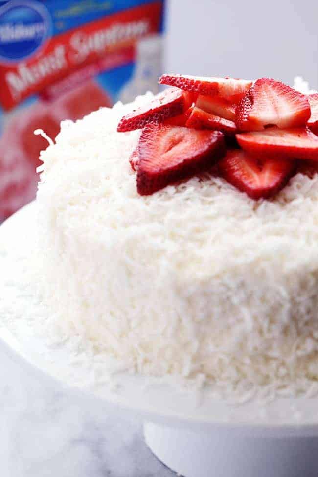 Strawberry Coconut Cream Cake with Coconut Cream Cheese Frosting - 70