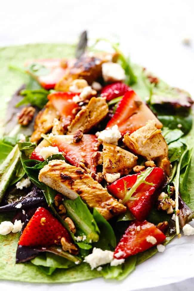 Strawberry Balsamic Chicken Salad Wrap - 96