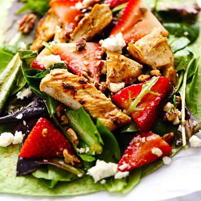 Strawberry Balsamic Chicken Salad Wrap | The Recipe Critic