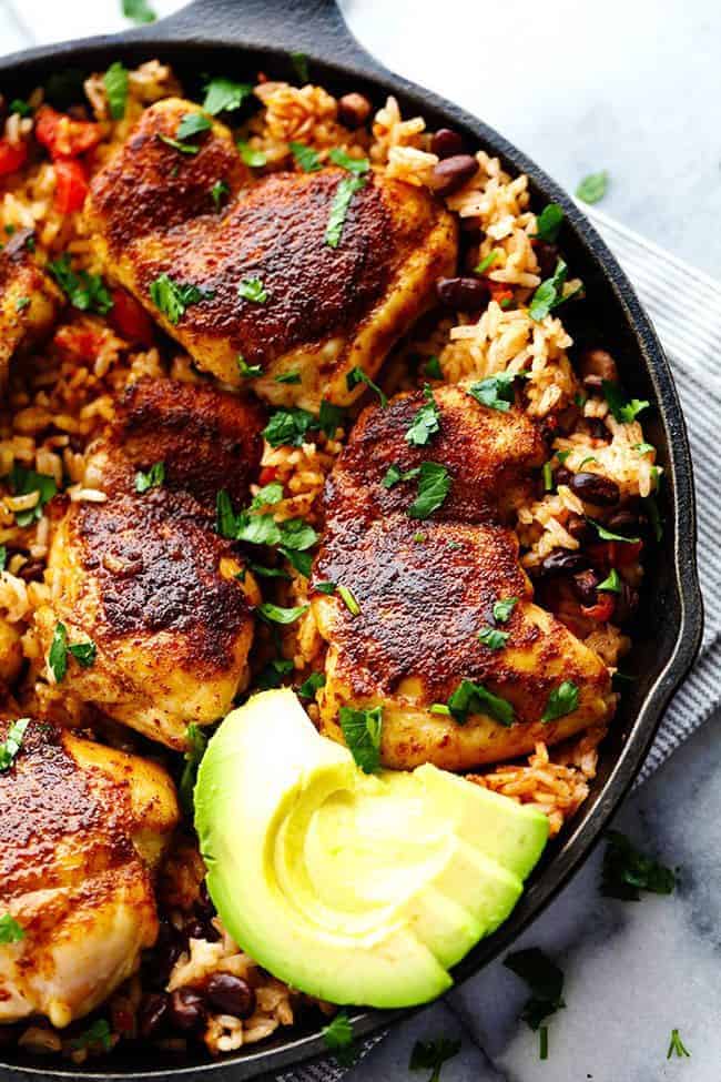 One Pan Southwest Blackened Cajun Chicken With Rice The Recipe Critic