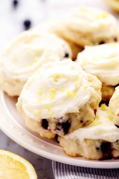 Blueberry Lemon Cookies with Lemon Cream Cheese Frosting | The Recipe ...
