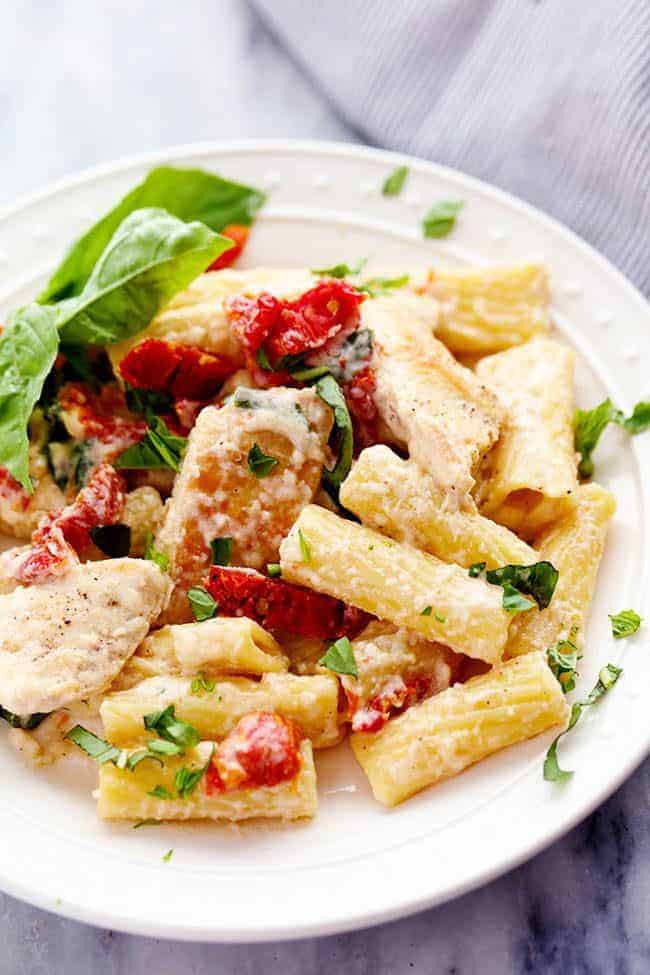 Mozzarella Chicken Pasta with Sun Dried Tomatoes - 25