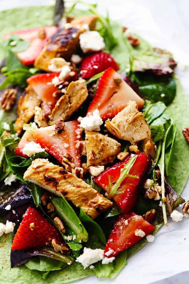 Strawberry Balsamic Chicken Salad Wrap - 96