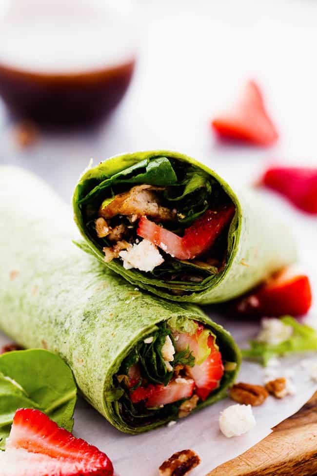 Strawberry Balsamic Chicken Salad Wrap - 59