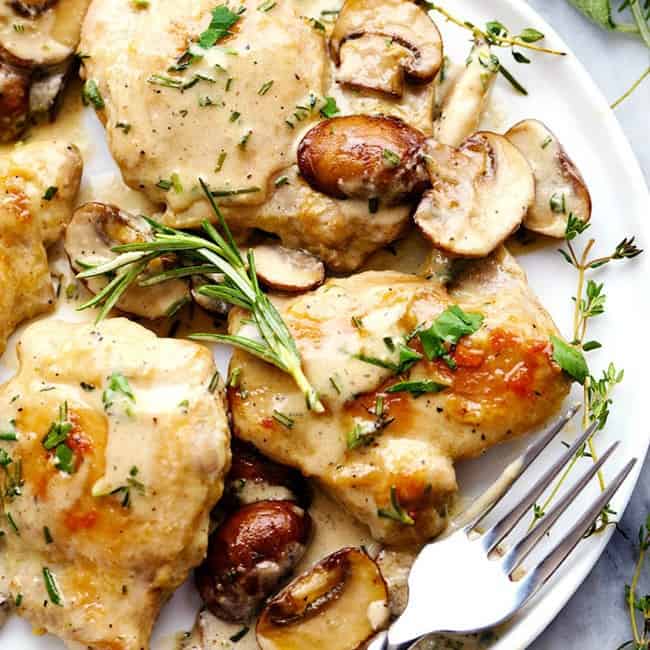 Creamy Garlic Herb Mushroom Chicken - 2