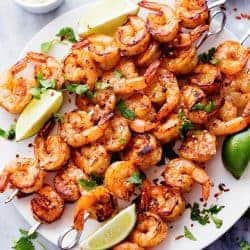 Grilled Spicy Lime Shrimp With Creamy Avocado Cilantro Sauce The Recipe Critic