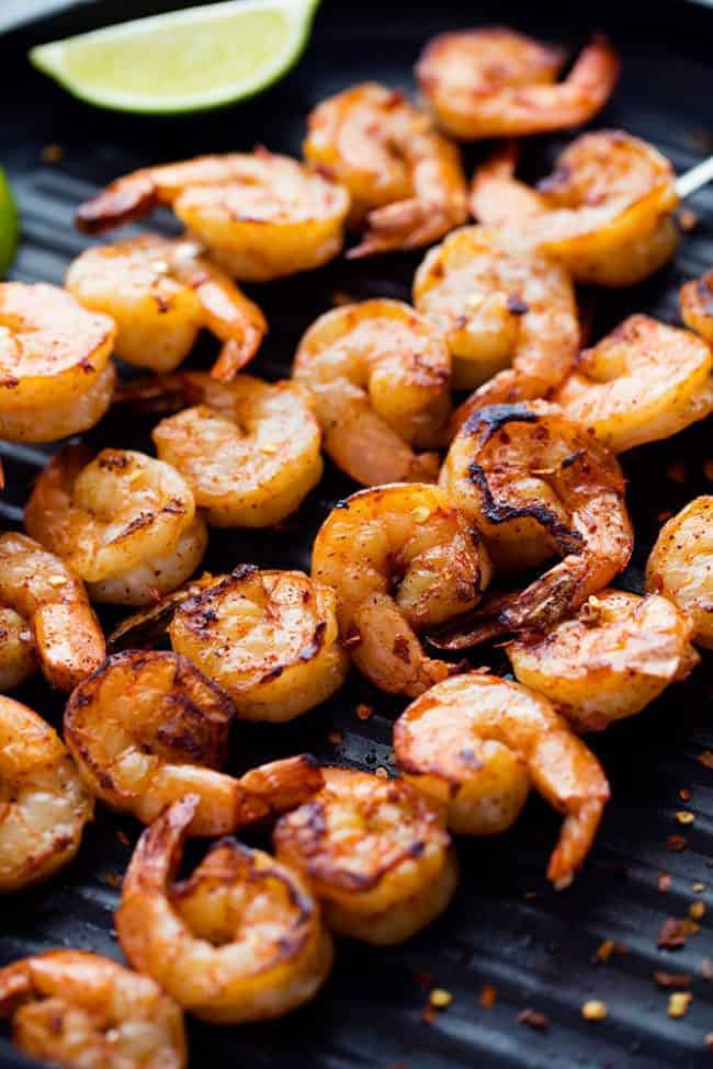 Grilled Spicy Lime Shrimp with Creamy Avocado Cilantro Sauce - 16