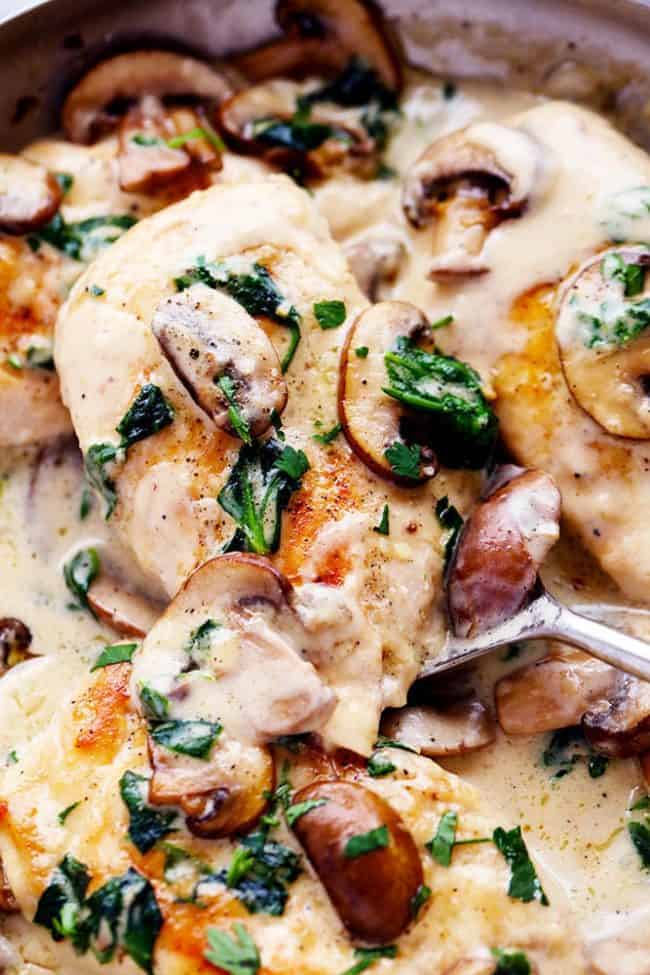 Creamy Parmesan Garlic Mushroom Chicken | The Recipe Critic