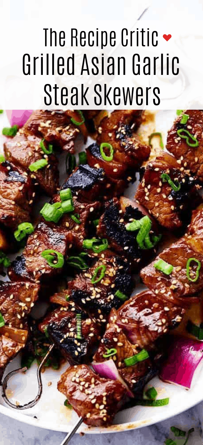 Grilled Asian Garlic Steak Skewers   The Recipe Critic