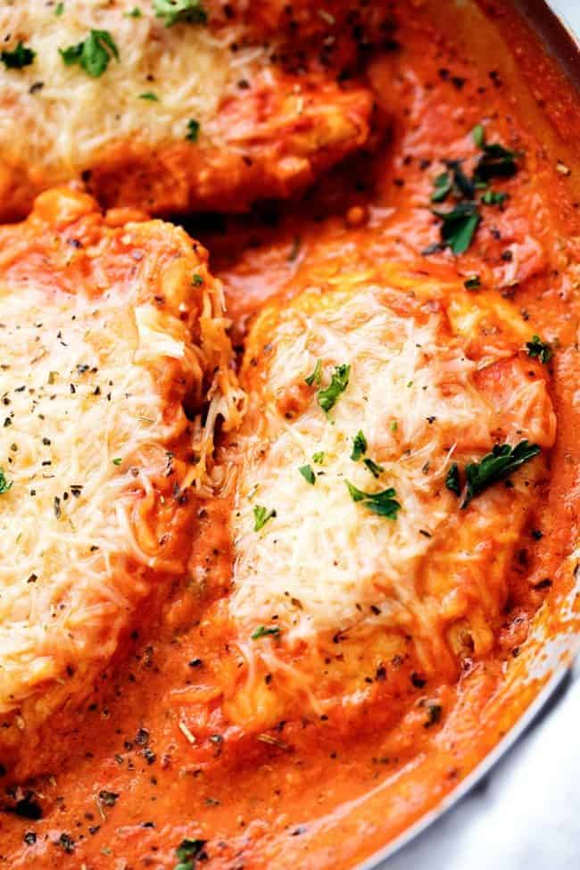 Creamy Tomato Italian Parmesan Chicken - 90