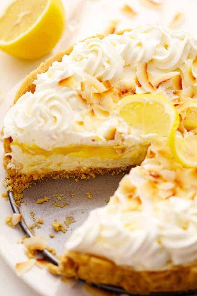 No Bake Lemon Macaroon Cheesecake - 45