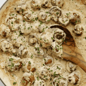 Creamy Garlic Parmesan Mushrooms - 36