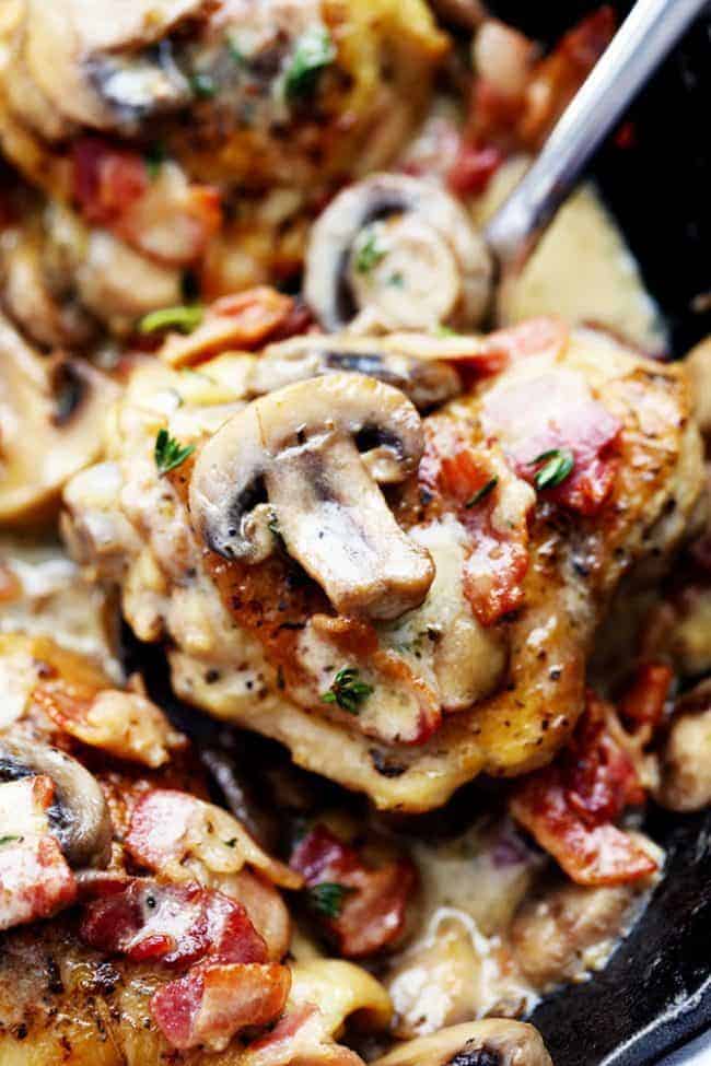 Creamy Bacon Mushroom Thyme Chicken - 54