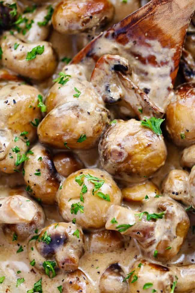 Creamy Garlic Parmesan Mushrooms | The Recipe Critic