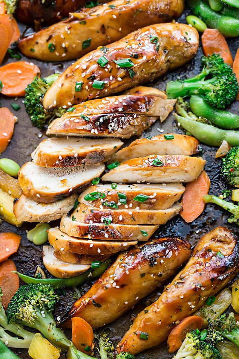 Sheet Pan Teriyaki Chicken with Vegetables is a delicious weeknight meal made entirely in one pan. Best of all, the sweet and savory sauce is so easy to make and so much better than takeout!