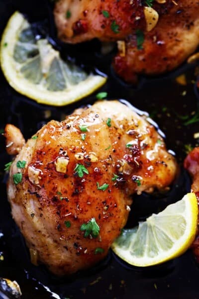 Glazed Lemon Honey Garlic Chicken - GetSlimThin