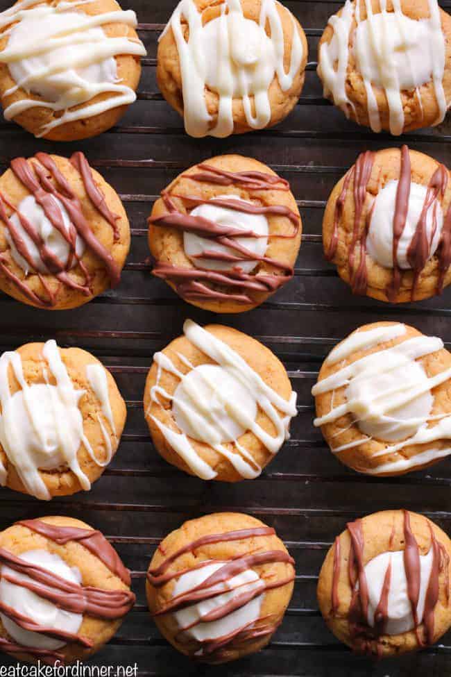 Pumpkin Cream Cheese Thumbprint Cookies - 8