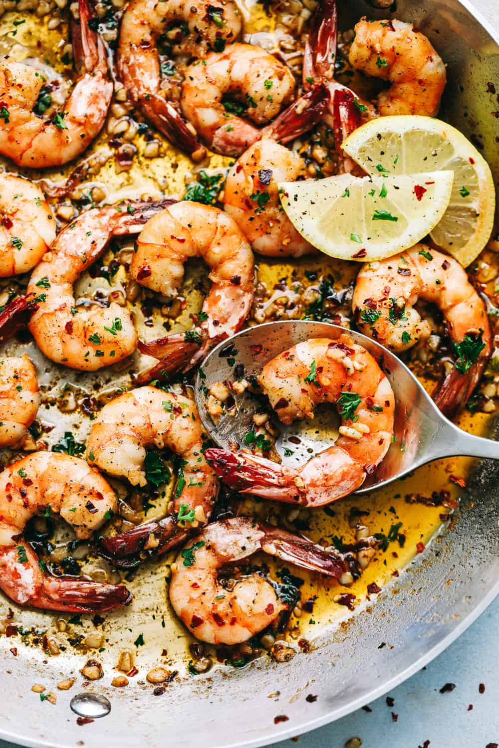 Brown Butter Spicy Garlic Shrimp - Recipe OCean